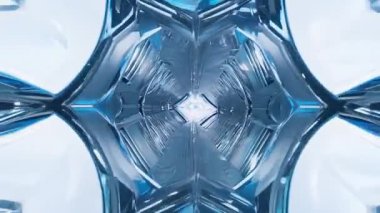 Bu çarpıcı soyut tasarım şeffaflıkla oynayan mavi geometrik desenleri güzel bir şekilde sergiliyor.