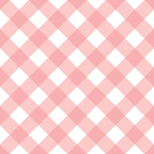 Seamless Pink Picnic Tablecloth Background — Stock Vector