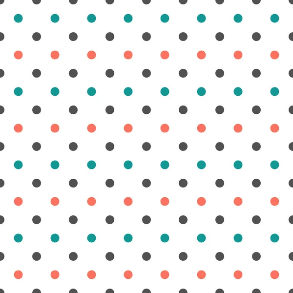 Seamless Colorful Polka Dots Pattern Background — Stock Vector