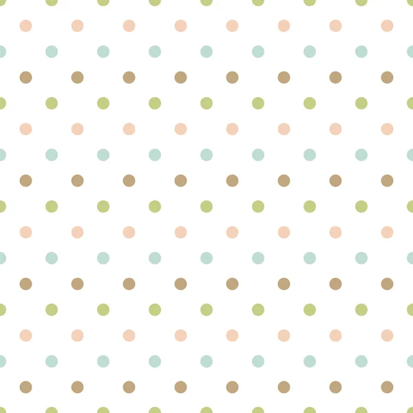 Seamless Pastel Polka Dots Pattern Background — Stock Vector