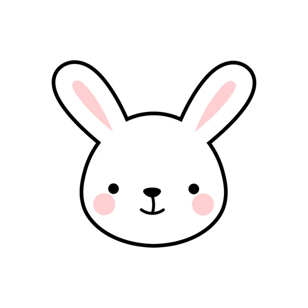 Niedliche Bunny Face Vector Icon — Stockvektor