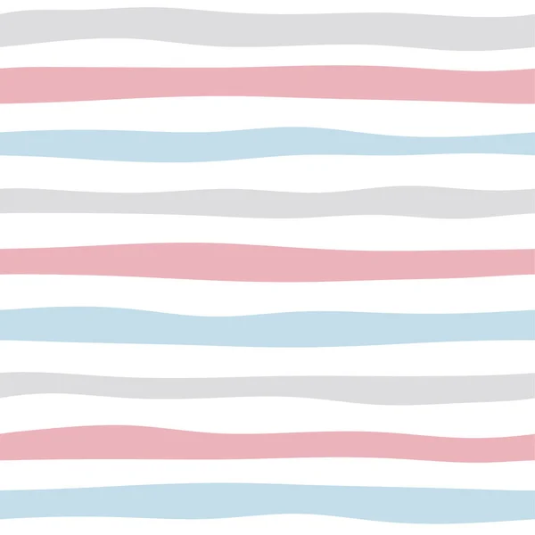 Baby Farbe Abstrakte Linien Nahtloser Musterhintergrund Vektorillustration — Stockvektor
