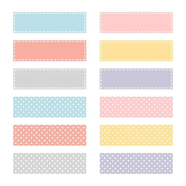 Cute Note Papers Template Scrapbooking Vector Illustration — Stock Vector