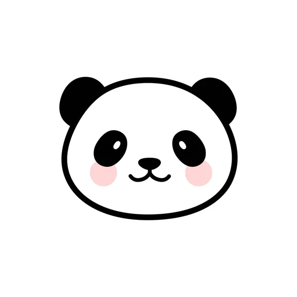 Ícone Rosto Panda Estilo Dos Desenhos Animados Ilustração Vetorial — Vetor de Stock