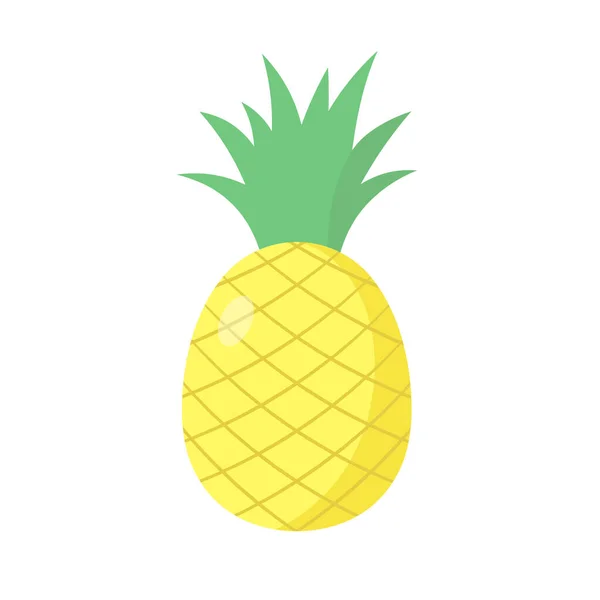 Ananas Vers Fruit Geïsoleerde Pictogram — Stockvector