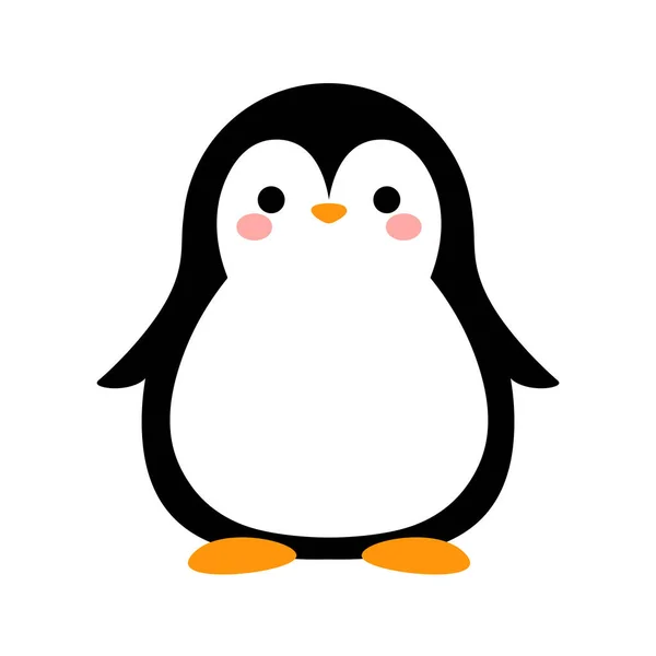 白色背景动画片企鹅 — 图库矢量图片