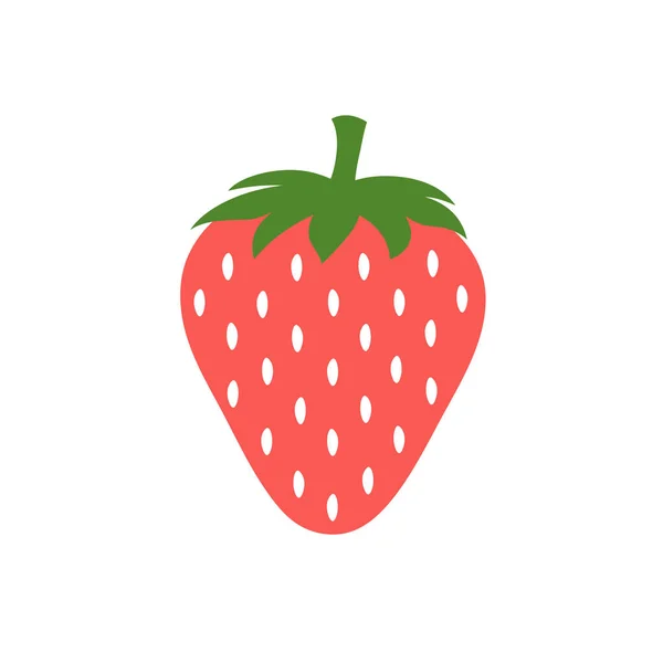 Aardbeienfruit Icoon Vectorgrafiek — Stockvector
