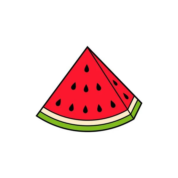 Watermeloen Pictogram Vector Illustratie Ontwerp Sjabloon — Stockvector