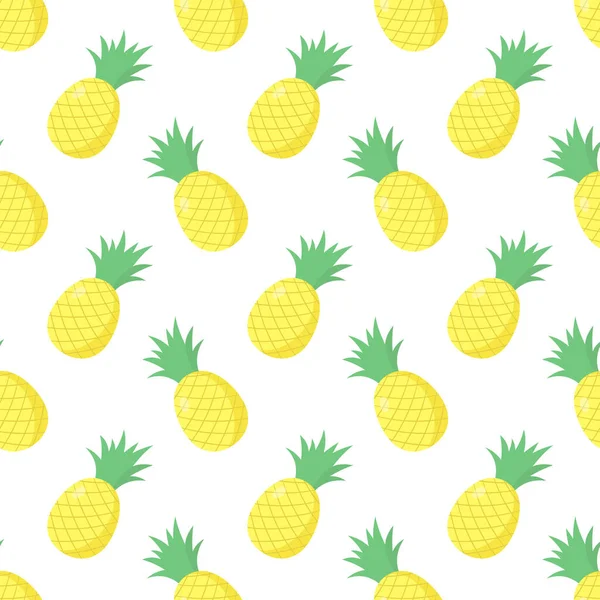 Pineapples Seamless Vector Pattern — Stock Vector
