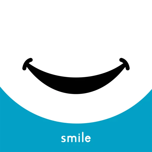 Smile Icon Logo Sablon Vektortervezés — Stock Vector