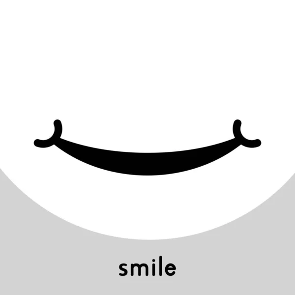 Modèle Logo Icône Sourire Conception Vectorielle — Image vectorielle