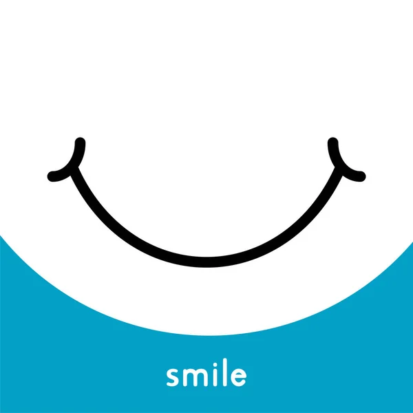 Smile Ikona Logo Szablon Wektor Projektu — Wektor stockowy