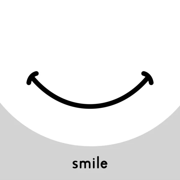 Smile Icon Logo Sablon Vektortervezés — Stock Vector