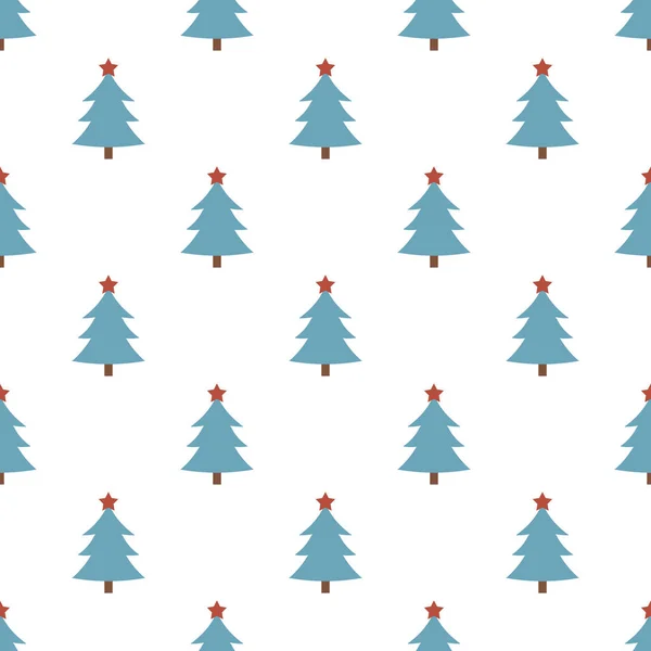 クリスマスパインの木シームレスなパターンの背景 ベクトルイラスト — ストックベクタ