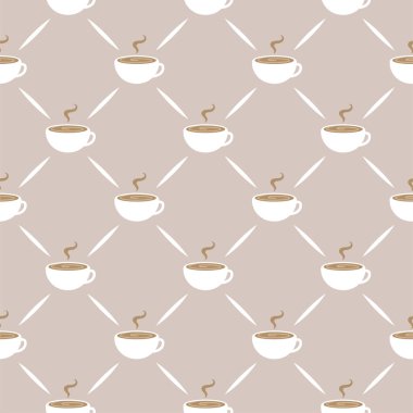 Kusursuz Kahve Örnekleri Arkaplanı, Vektör İllüzyonu
