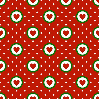 Polka, Dot Vektör Arkaplan ile Kalpsiz Desen