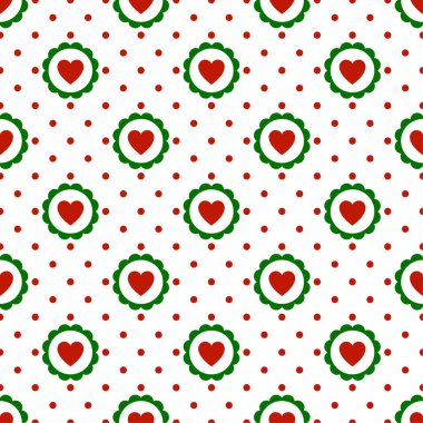 Polka, Dot Vektör Arkaplan ile Kalpsiz Desen