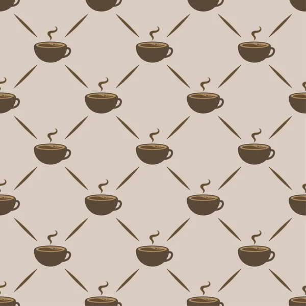 Kaffee Nahtlose Muster Hintergrund Vektorillustration — Stockvektor