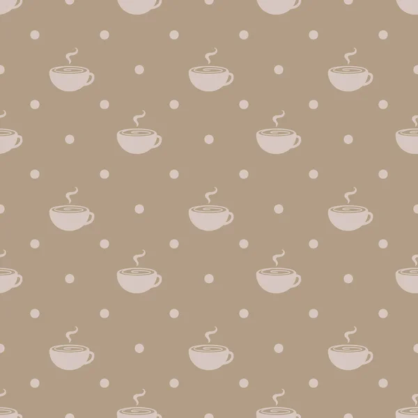 コーヒーシームレスパターン背景 ベクトルイラスト — ストックベクタ