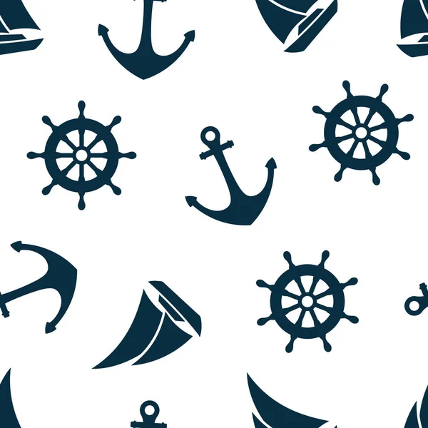 stock vector Nautical Marine Seamless Pattern Background Vector