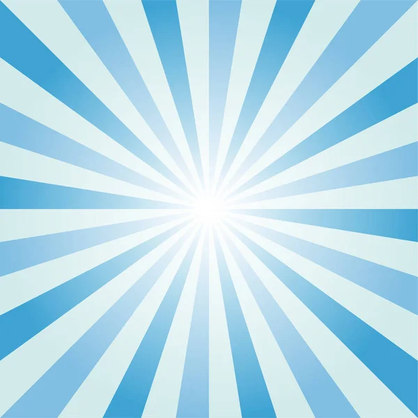 Sunburst Háttér Kék Napfelkelte Vektor Illusztráció — Stock Vector