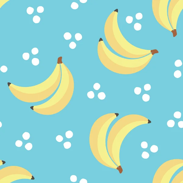 Modèle Sans Couture Bananes Illustration Vectorielle Fruits Mignon Dessin Animé — Image vectorielle