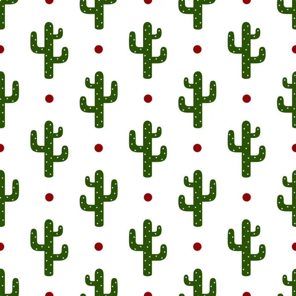 Cactussen Naadloze Patroon Achtergrond Sappige Moderne Textuur Vector Illustratie — Stockvector