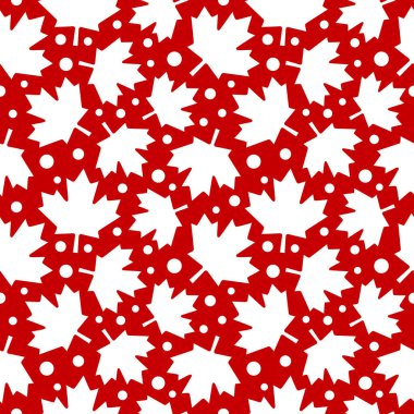 Kanada Akçaağaç Yaprağı Kusursuz Desensiz Arkaplan, Vektör illüstrasyonu