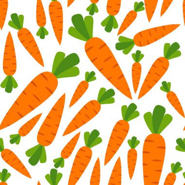 Havuç Dikişsiz Desen Arka Plan, Vektör illüstrasyon