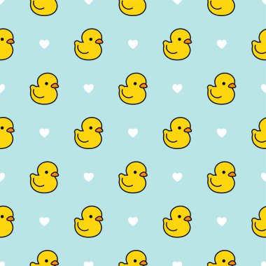 Kalpsiz şirin ördek, vektör çizimi.