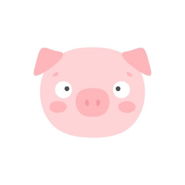 Sevimli domuz kutsal kişilerin resmi, vektör çizim