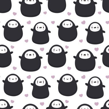 Yüzü Olmayan Hayalet Kusursuz Kalıp Arkaplan, Cadılar Bayramı Vektörü illüstrasyonu