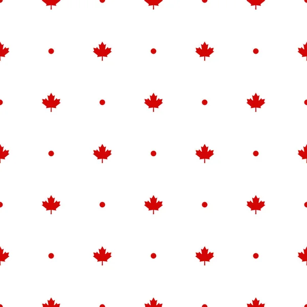 Canada Maple Leaf Seamless Pattern Background Vector Illustration — стоковий вектор