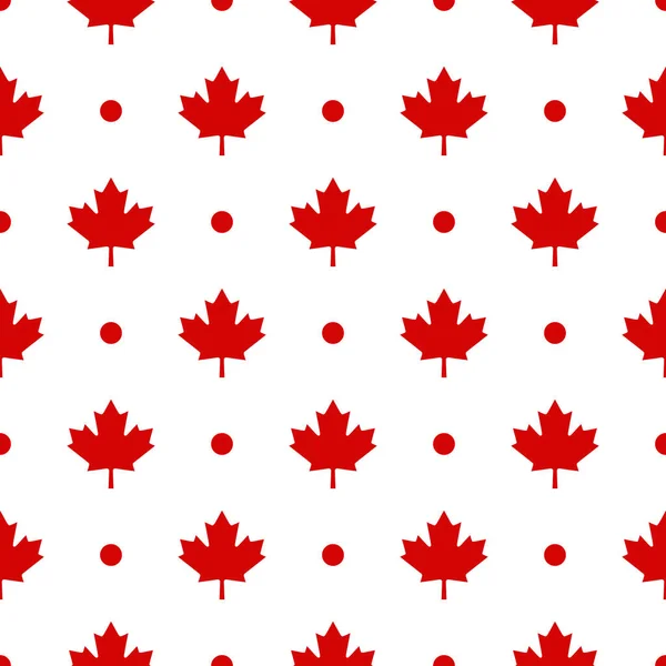 Canada Feuille Érable Modèle Sans Couture Arrière Plan Illustration Vectorielle — Image vectorielle