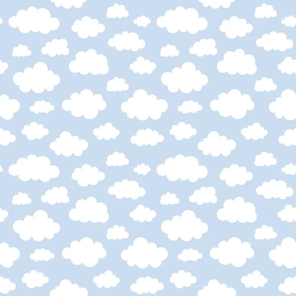 Cloud Seamless Pattern Vector Illustration — Stock Vector