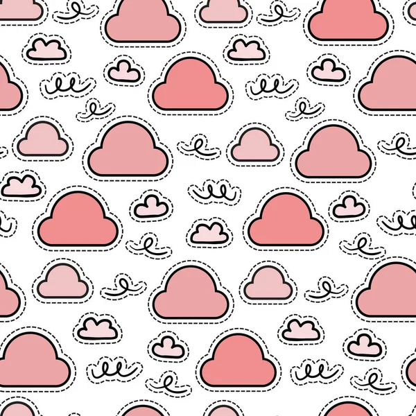 Cloud Seamless Pattern Ilustración Vectores — Vector de stock
