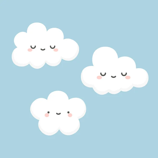 Cloud Cute Seamless Pattern Background Sky Vector Illustration — Stock Vector