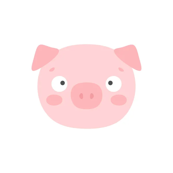 Cute Pig Icon Vector Illustration — Stock Vector