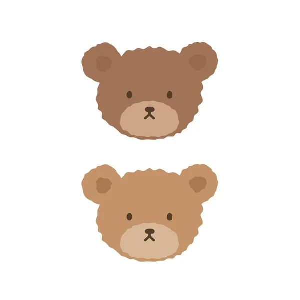Niedlichen Bären Gesicht Vektor Symbol — Stockvektor