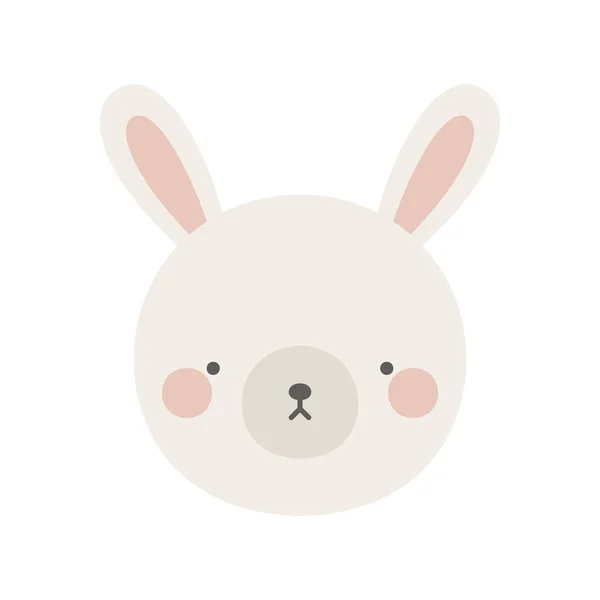 Милый Кролик Головой Животного — стоковый вектор