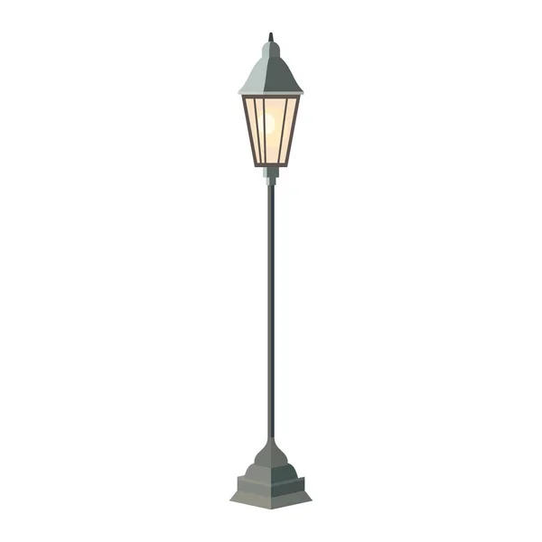 Street Lamp Icon Flat Design — Stock Vector