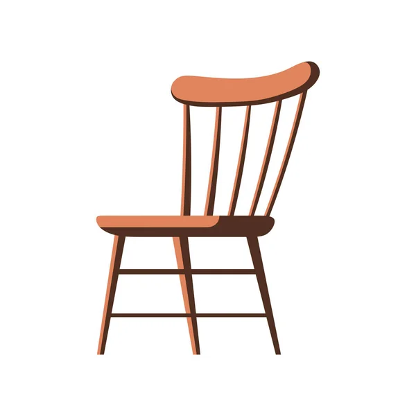 Ilustração Vetorial Cadeira Madeira — Vetor de Stock