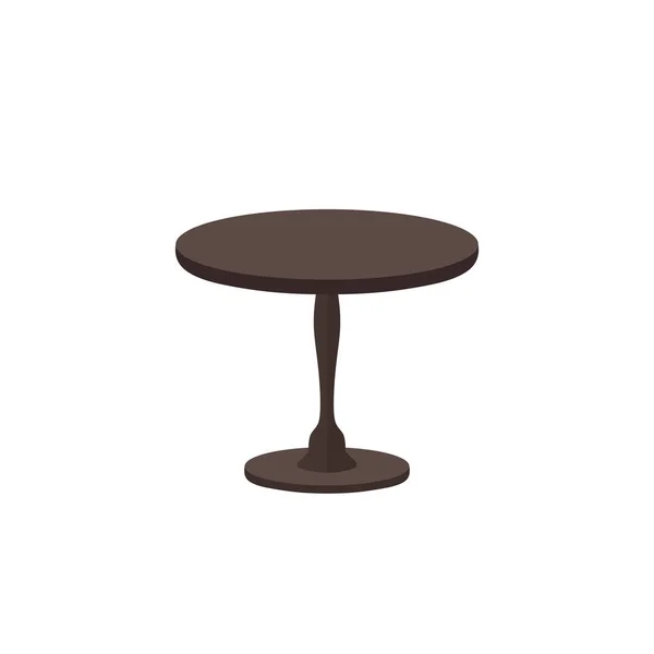 白のテーブルアイコン ベクターイラスト — ストックベクタ