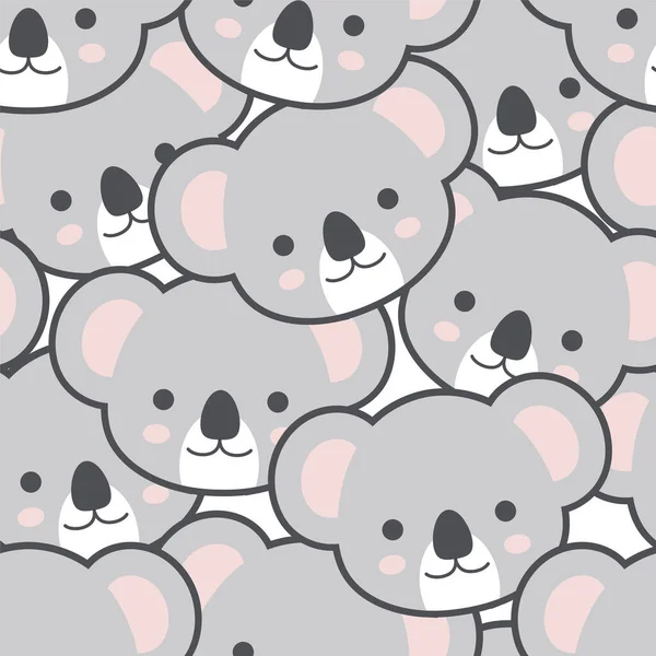 Schattig Koala Naadloos Patroon Vector Illustratie — Stockvector