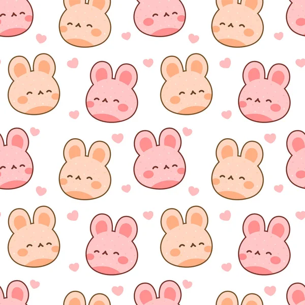 Sevimli Tavşancık Kusursuz Desen Paskalya Vektörü Çizimi — Stok Vektör