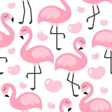 Pembe flamingo desenleri. vektör illüstrasyonu 