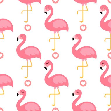 Pembe flamingo desenleri. vektör illüstrasyonu 