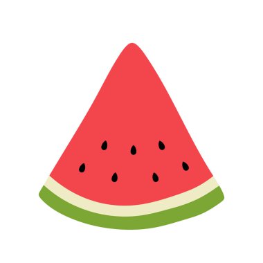 Şirin karpuz çizim vektörü beyaz arkaplan