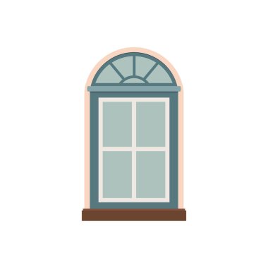Düz dizaynlı pencere simgesi. vektör illüstrasyonu