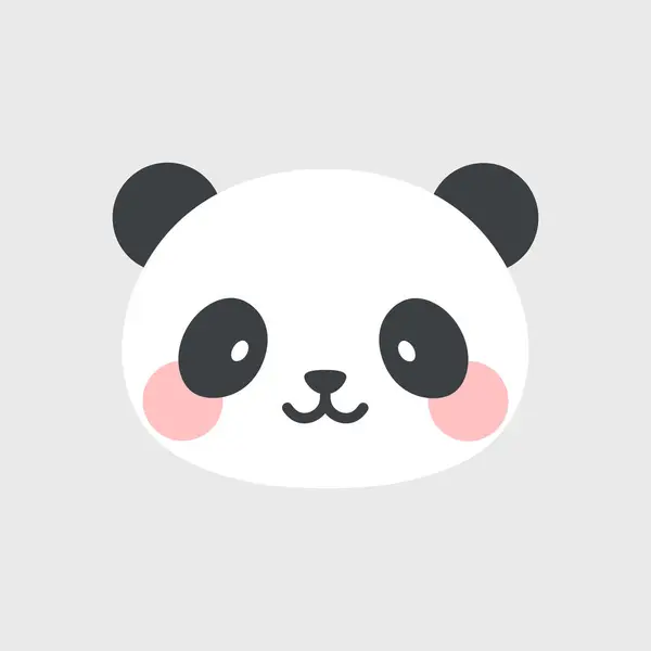 Lindo Icono Personaje Panda Dibujos Animados Vector Ilustración — Vector de stock